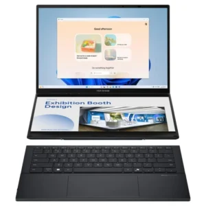 Asus Zenbook DUO Laptop UX8406CA-PS99T- Intel Core Ultra 9 285H Processor 32GB 1TB SSD Intel Arc Graphics 14.0" WUXGA 3K OLED Touchscreen (Dual Screen) Display Backlit KB W11 (Inkwell Grey)